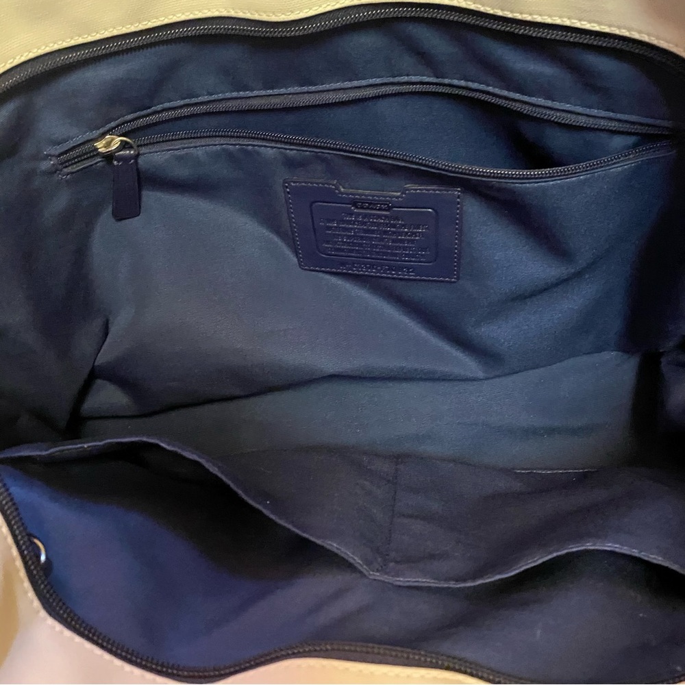 Coach Heritage Canvas Weekender Tote Bag 22”x13” - Picture 5 of 6